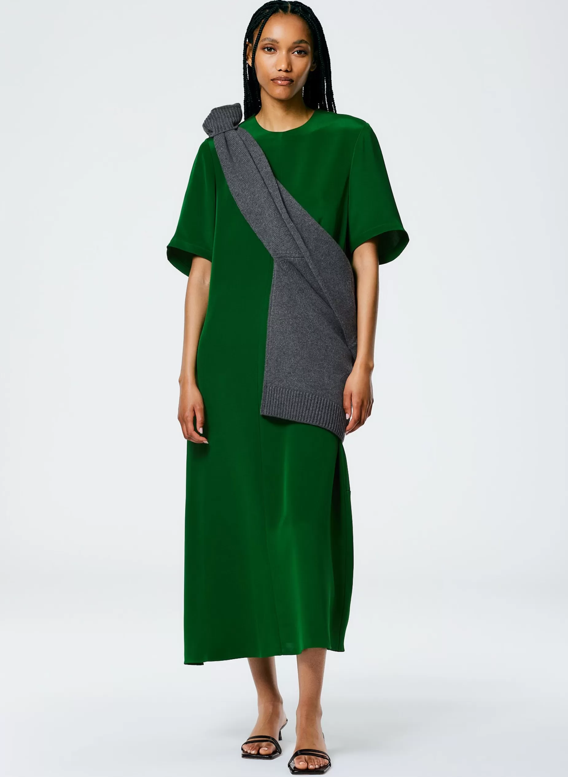 Tibi Dresses-4 Ply Silk T-Shirt Dress