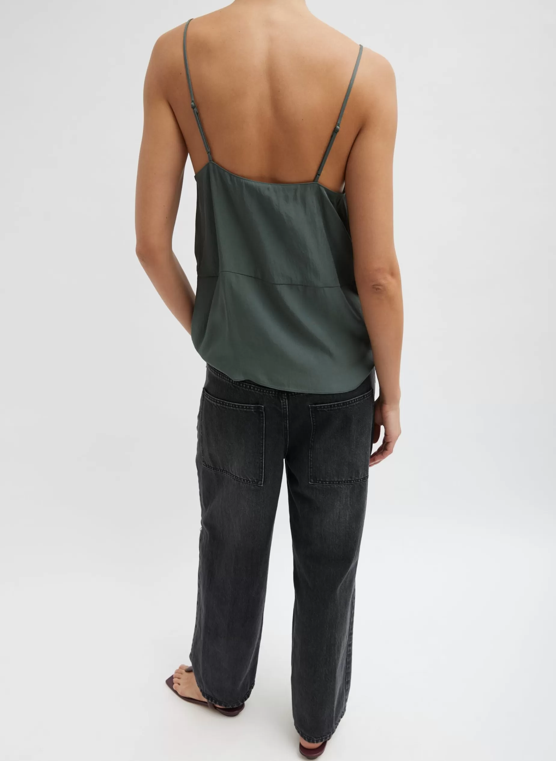 Tibi Denim | Pants & Shorts-Vintage Wash Black Denim Ryder Jean